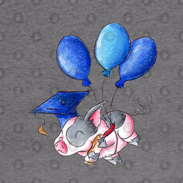 Graduation Party Piggy by KristenOKeefeArt